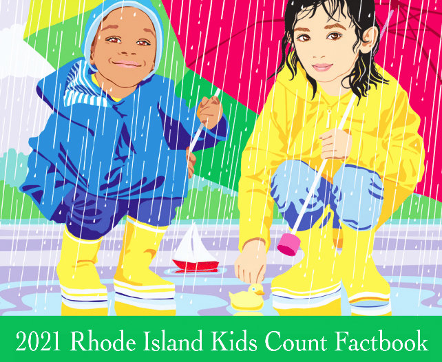The cover of the 2021 Rhode Island Kids Count Factbook, to be released on Monday, May 10.